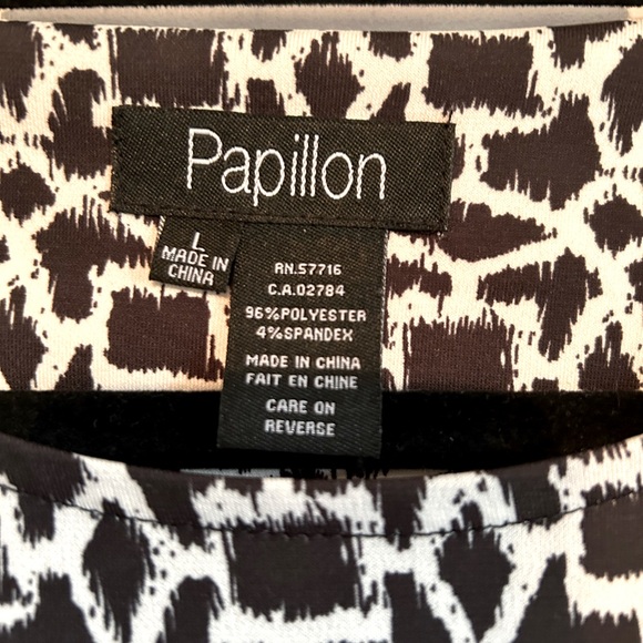 Papillon Tunic split sleeves Size L NWOT - Picture 5 of 5